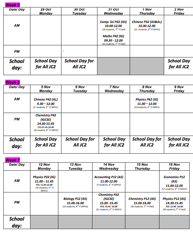 IGCSE & AS Level Exam Timetable BBS Connect