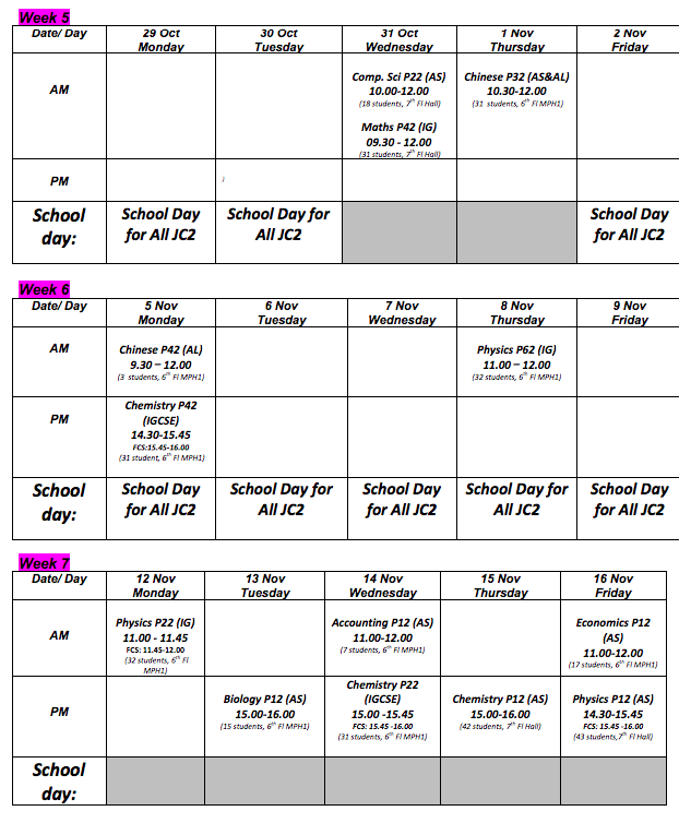 IGCSE AS Level Exam Timetable BBS Connect